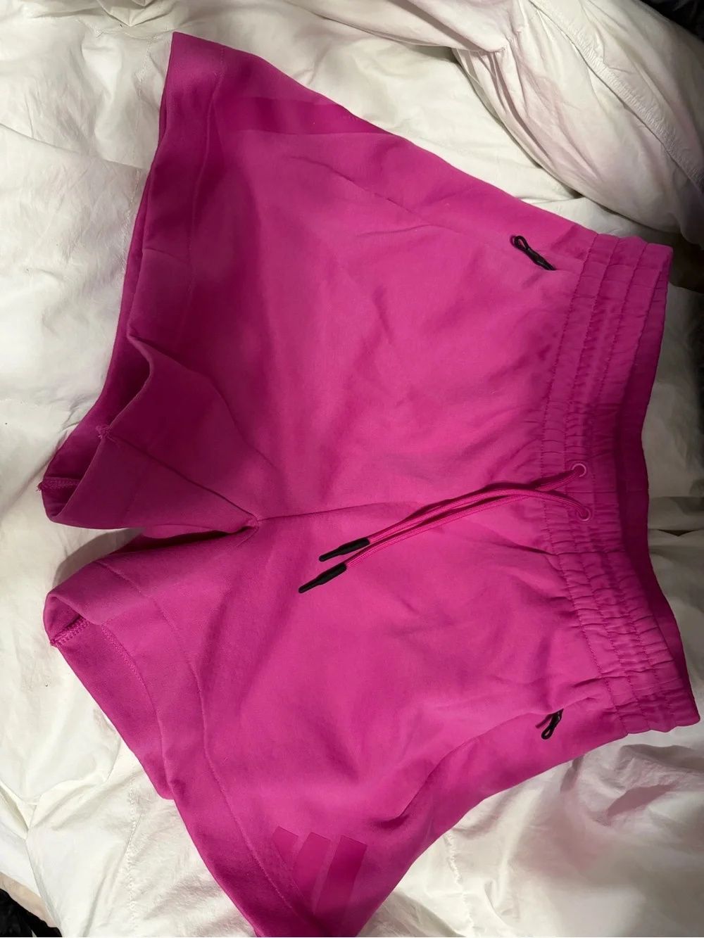 adidas Women's Bright Pink Athletic Drawstring Shorts